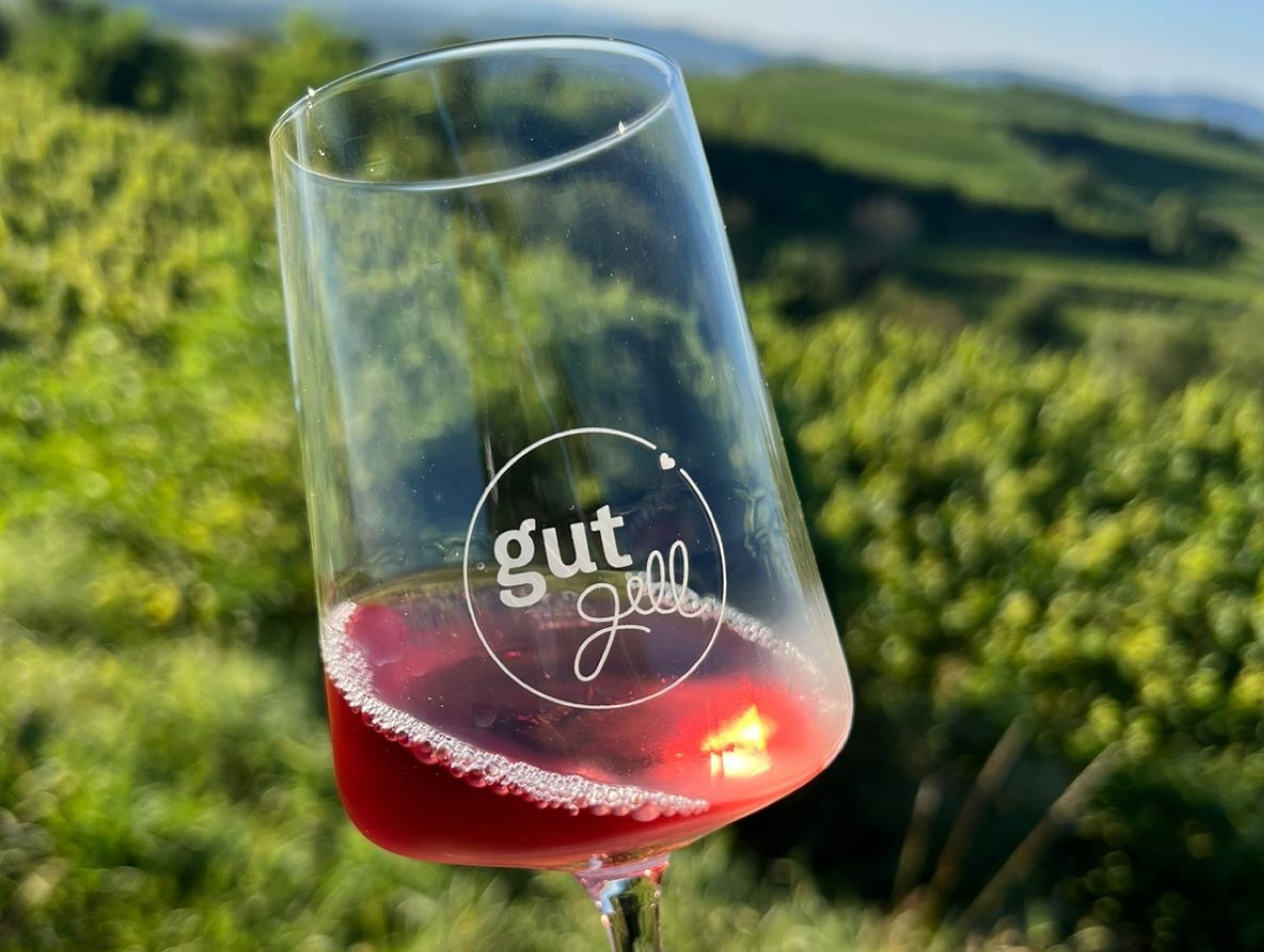 Weinglas gut gell